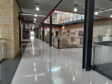 Second Floor Halls of Carver Center during classes. 